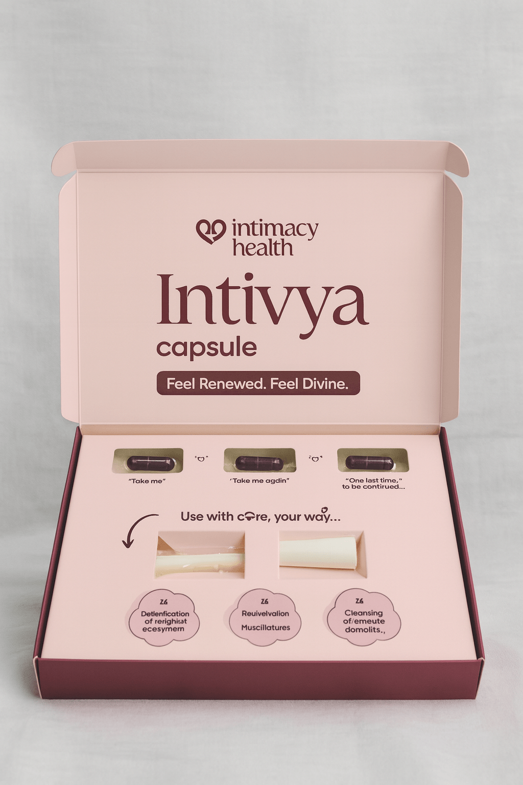 Intivya Capsules Kit: Ayurvedic Vaginal Rejuvenation & Detox (3 Capsules + Applicator) - Intimacy Health